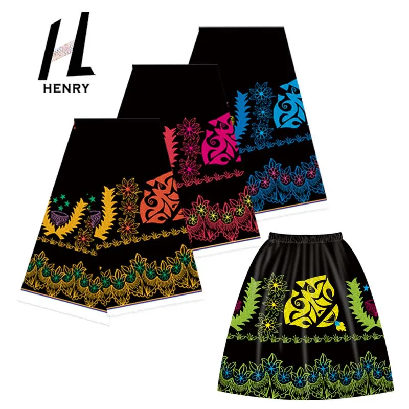 

2025 New Design Polyester Printed fabric For Micronesian Skirt Mumu Dress Textile Wholesale