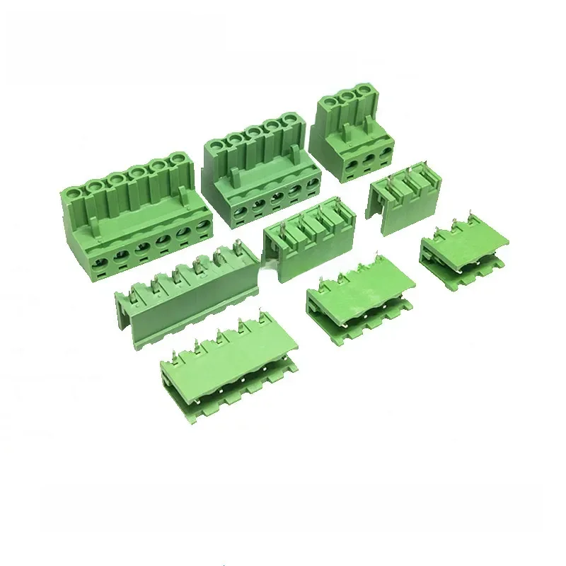 5 Paar 5,08 mm Klemmenblock 2/3/4/5/6/7/8/9/10/12P Schraube Plug-in PCB Klemmenblock Offener Stift Stecker/Buchse Steckbarer Stecker