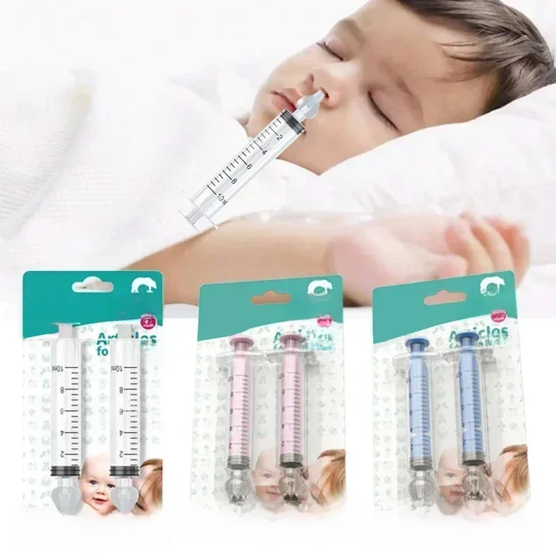 2pcs Needle Tube Baby Nasal Aspirator Syringe Washer Nasal Rhinitis Cleaning Equipment Child Care Products for Children