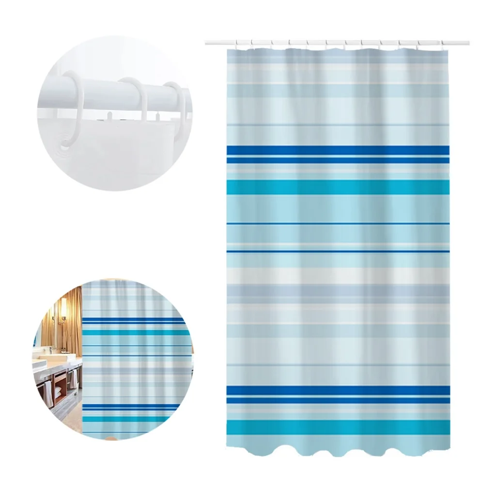 Bathroom Curtain Large Waterproof Antimold 1,8M x 1,8M Color Assorted