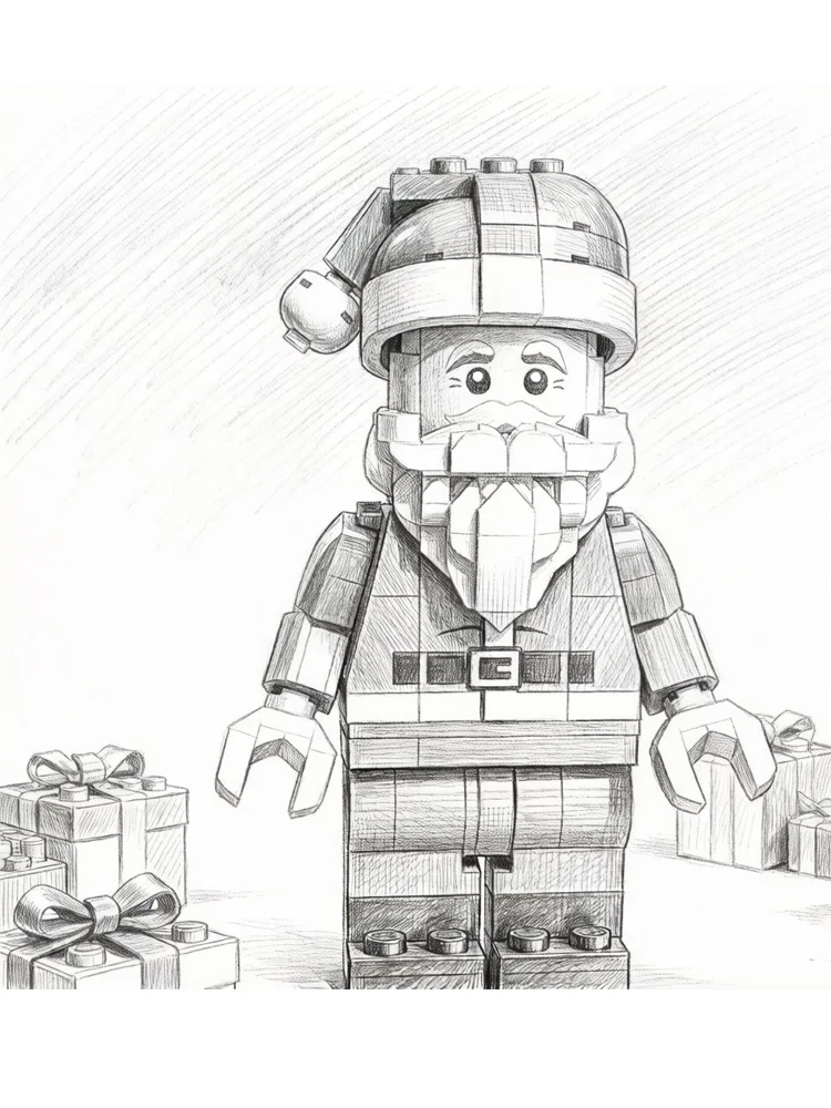 2026 New 761 PCS Santa Claus Building Block Set Model Adult Gift Collectible Decoration Creative Toy Bricks