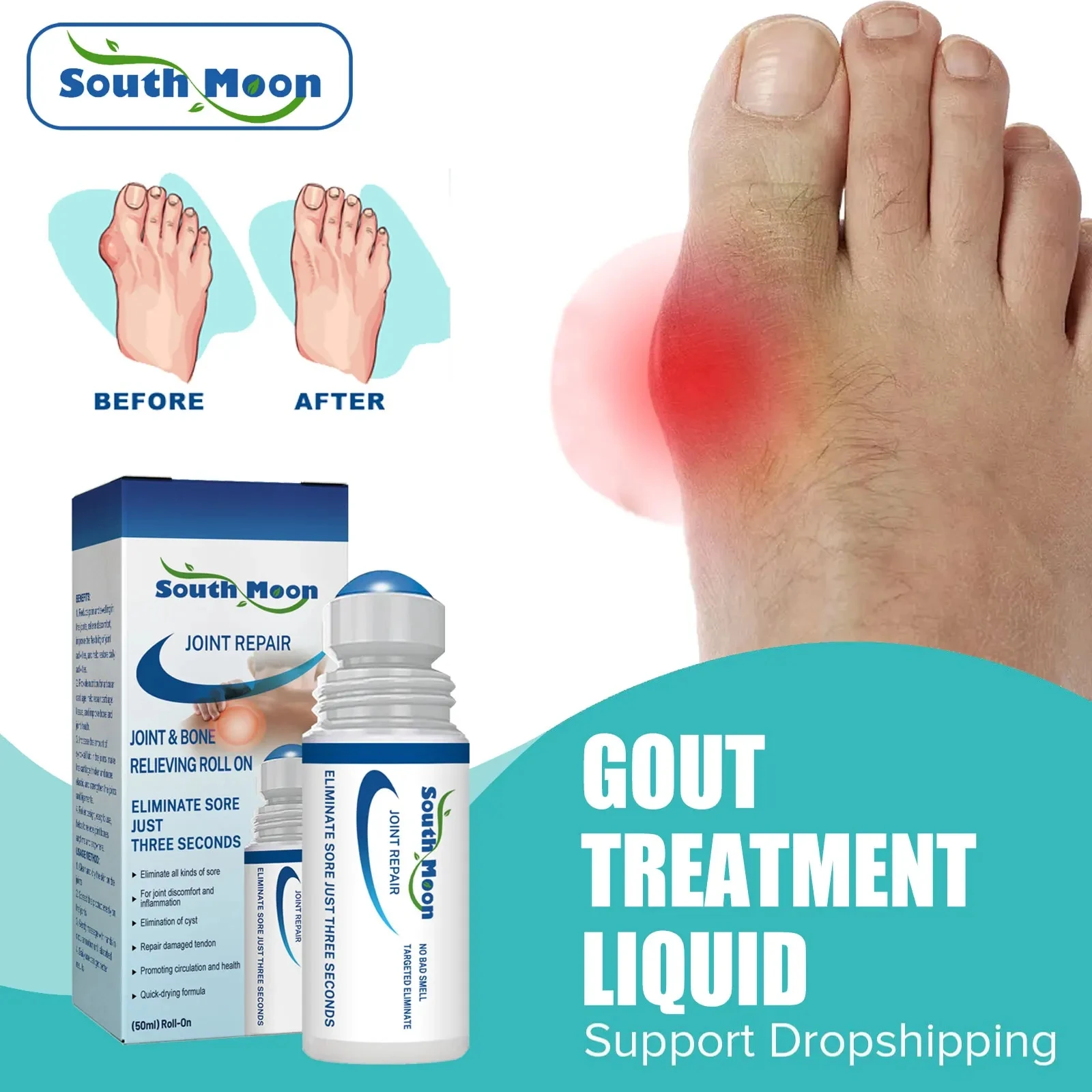 

Knees Analgesic Roll-On Gel Meniscus Injury Bone Sprain Plantar Pain Treatment Cartilage Ache Rheumatism Arthritis Relief Liquid