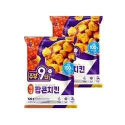 [목우촌] 주부9단 한입팝콘치킨 420g X 2개
