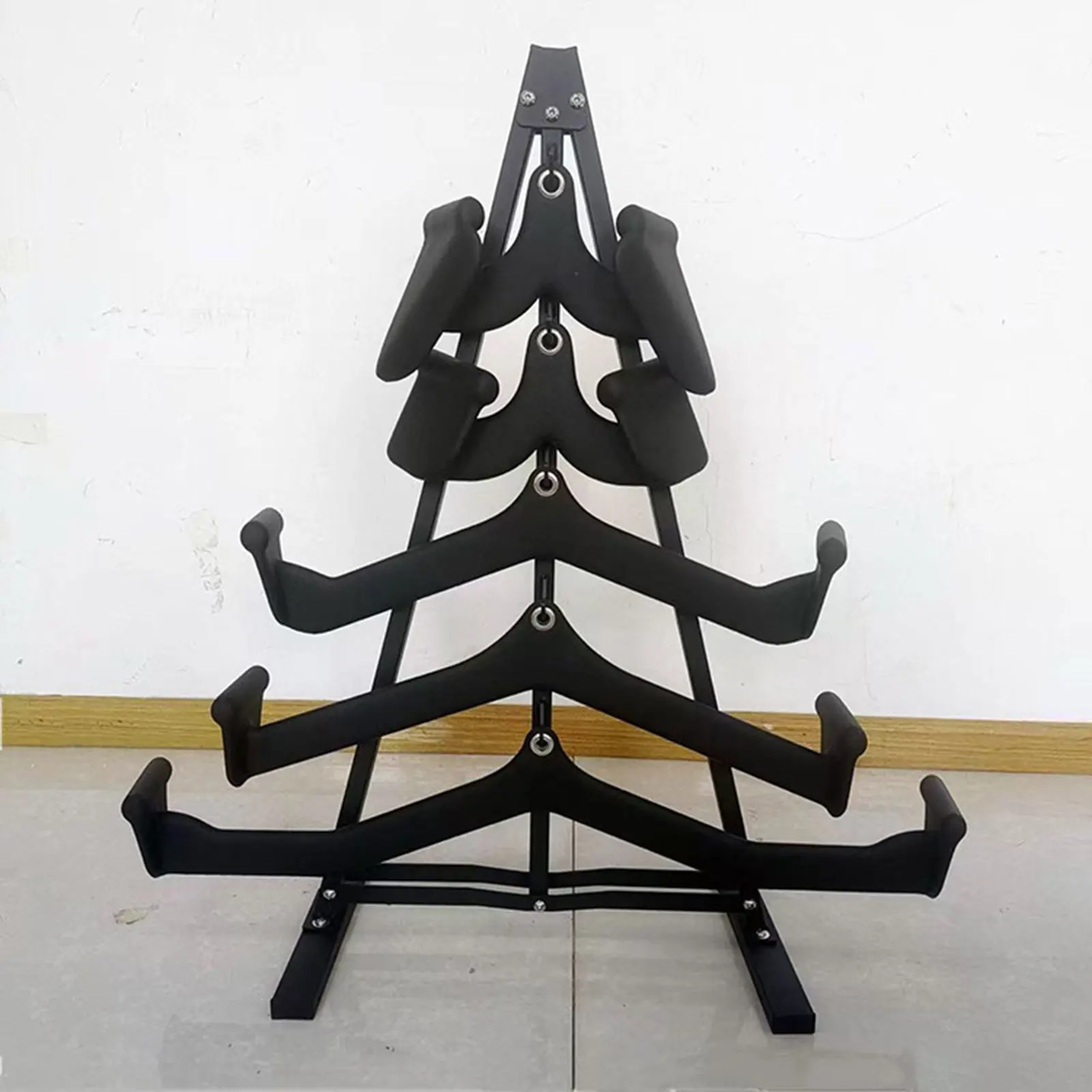 Lat Pull Down Bar Organizer with Hooks Home Gym Storage Rack 8 Hooks for Lat Attachments Cable Attachments Rack Gym Accessories