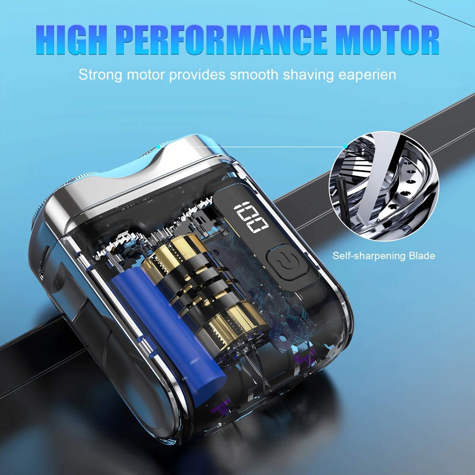 ماكينة حلاقة كهربائية محمولة للرجال بشفرة مزدوجة عائمة إصدار صغير هدية عيد الميلاد أفضل خيار متوفر بأربعة ألوان