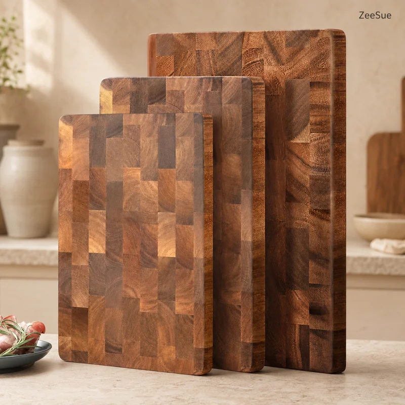 Large Camellia Wood Cutting Board, Heavy-Duty Kitchen Chopping Board for Meat, Vegetables, Cheese and Bread