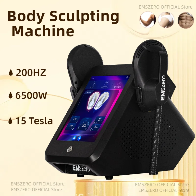 

EMSzero Weight Loss Sculpting Body Muscle Slimming Machine 6500W with 2 Handles EMS Electromagnetic Stimulate Muscle Fat Burning