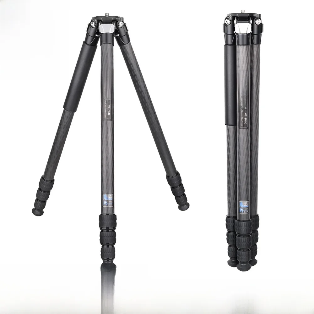 VICELK 158 cm Kohlefaser-Stativ, 29 mm Schlauch, professionelles, ultrastabiles und leichtes Reisestativ für DSLR-Kamera, Belastung 20 kg, VT-284C