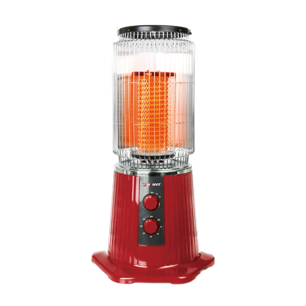 سخان كهربائي اسطواني إلكتروني من Hanbit ، تدفئة داخلية للمكاتب ، بنفسجي