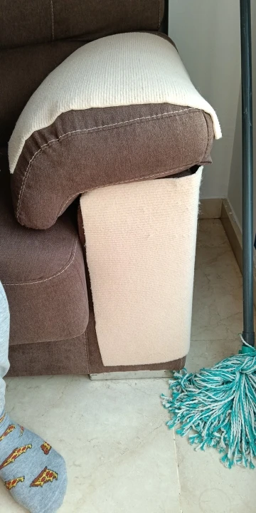 Customer review photo for Self-Adhesive Cat Scratch Furniture Protector