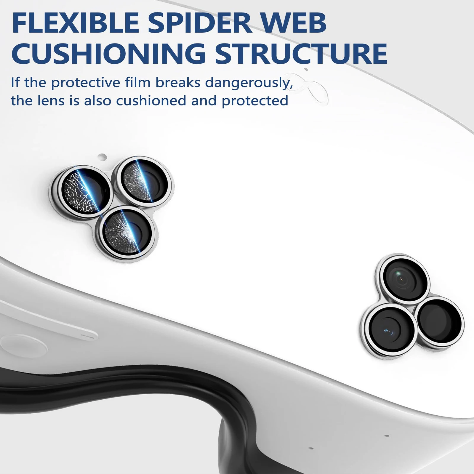 غطاء عدسة الكاميرا لـ Meta Quest 3s VR ملحقات إطار من سبائك الألومنيوم 9H HD طبقة رقيقة واقية من الزجاج المقسى لـ Oculus Quest 3s