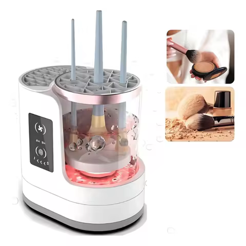 Limpador E Secador Automático De Pincéis De Maquiagem – Elétrico & Prático