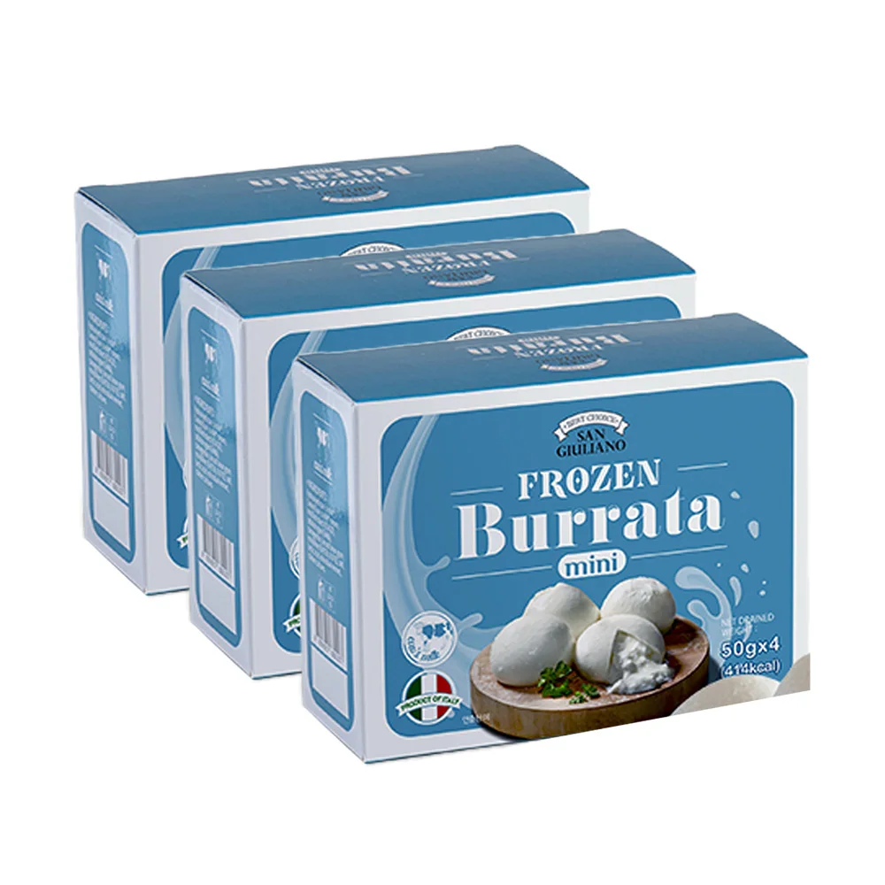 Bandeja de queso BURRata congelada Euro pomela, 50g x 4 bocas, 3 piezas