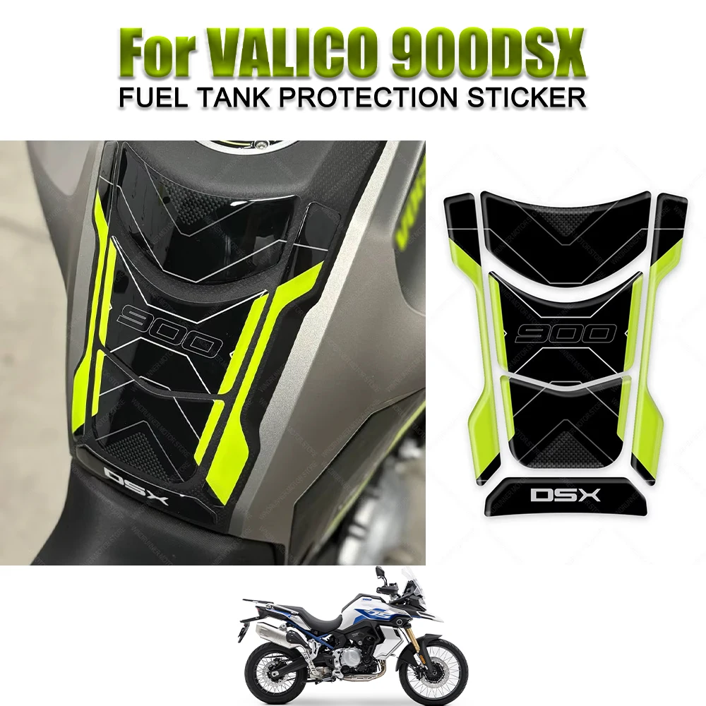 

For Voge valico 900dsx Motorcycle Accessories Sticker 3D Tank pad Protector Cover Anti-Slip Sides