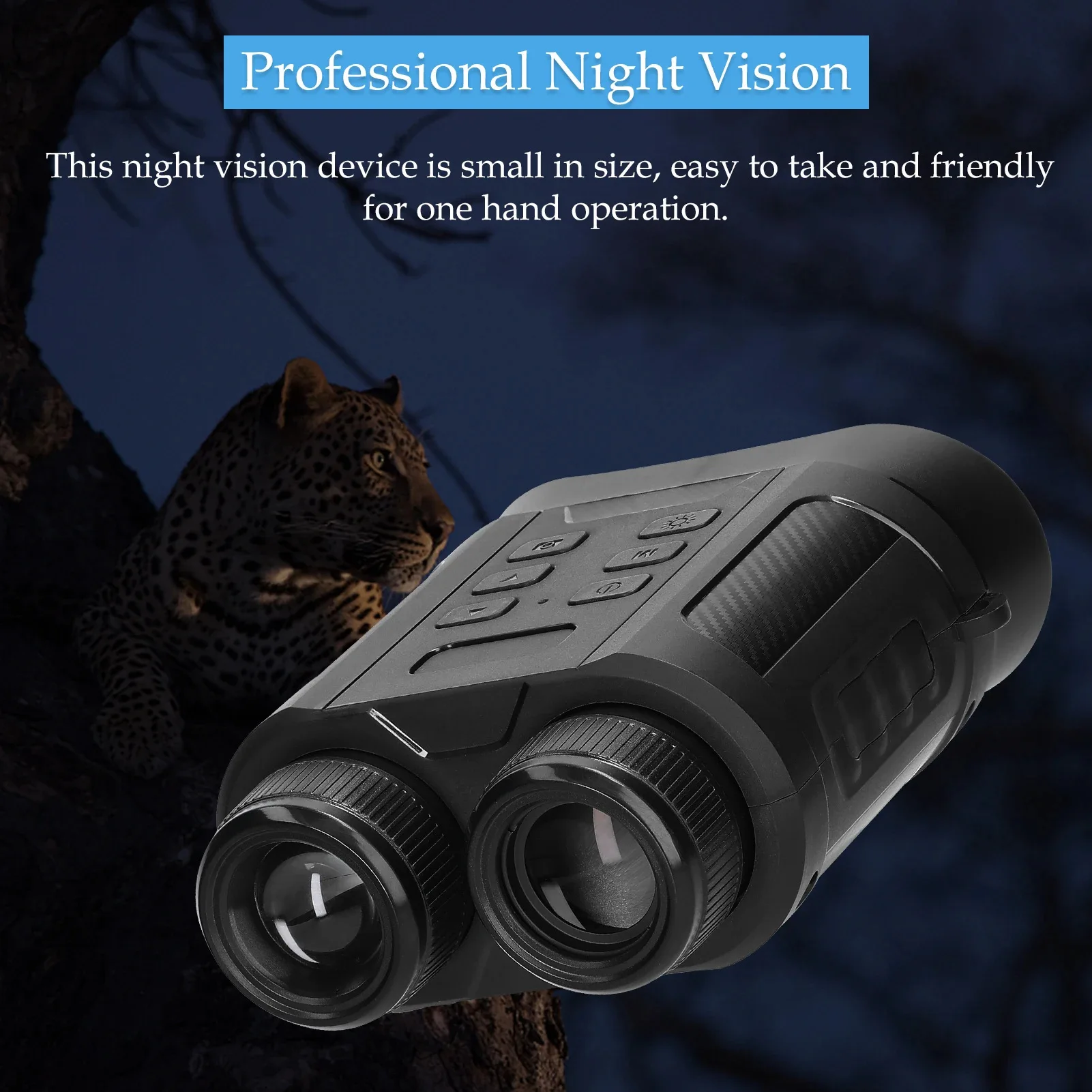 Night Vision Binoculars Device 850nm Infrared 1080P HD 8X Digital Zoom For Hunting Camping Surveillance Telescope Full Dark 300M