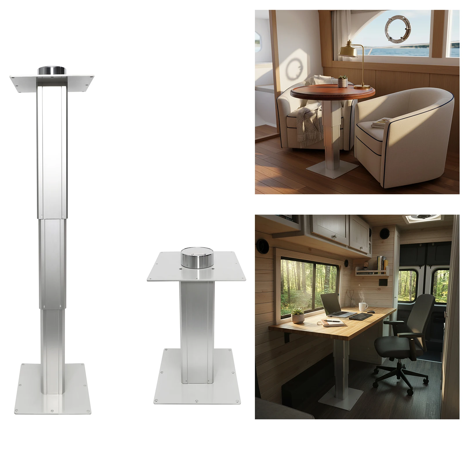 

Heavy Duty Adjustable Height RV Table Leg 30.5-72CM Telescopic Motorhome Dining Desk Support,for Boat Marine Camper Van Yacht