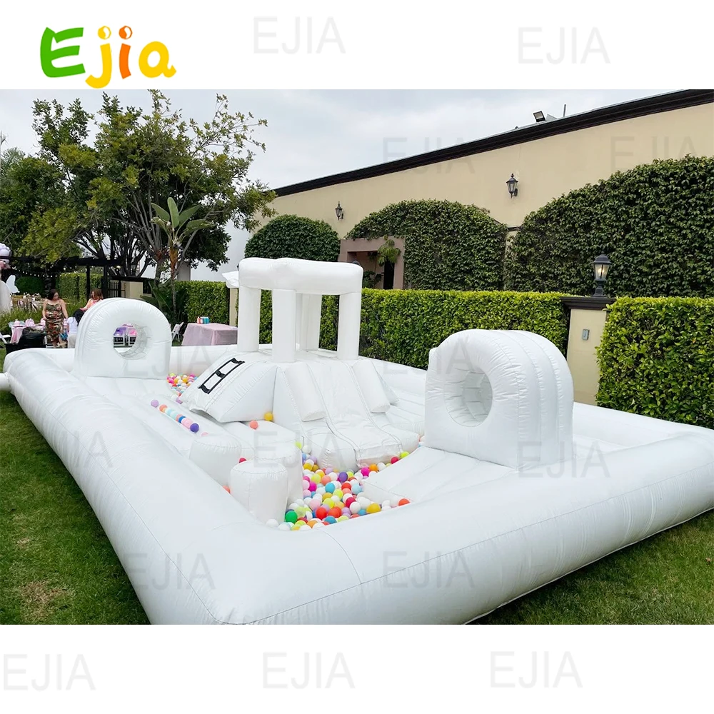 Kids Bouncy Castle Bouncer Obstacle Bounce House Water Slide Pool Inflatable Splash Pad Water Park Equipment Soft Play for Party