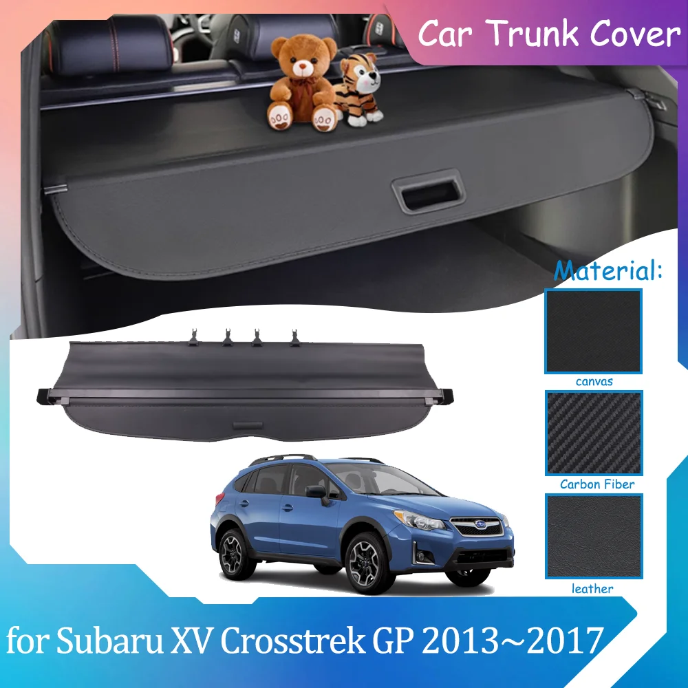 Car Trunk Covers for Subaru XV Crosstrek GP 2013~2017 Luggage Curtain Shelter Privacy Partition Retractable Cargo Accessories