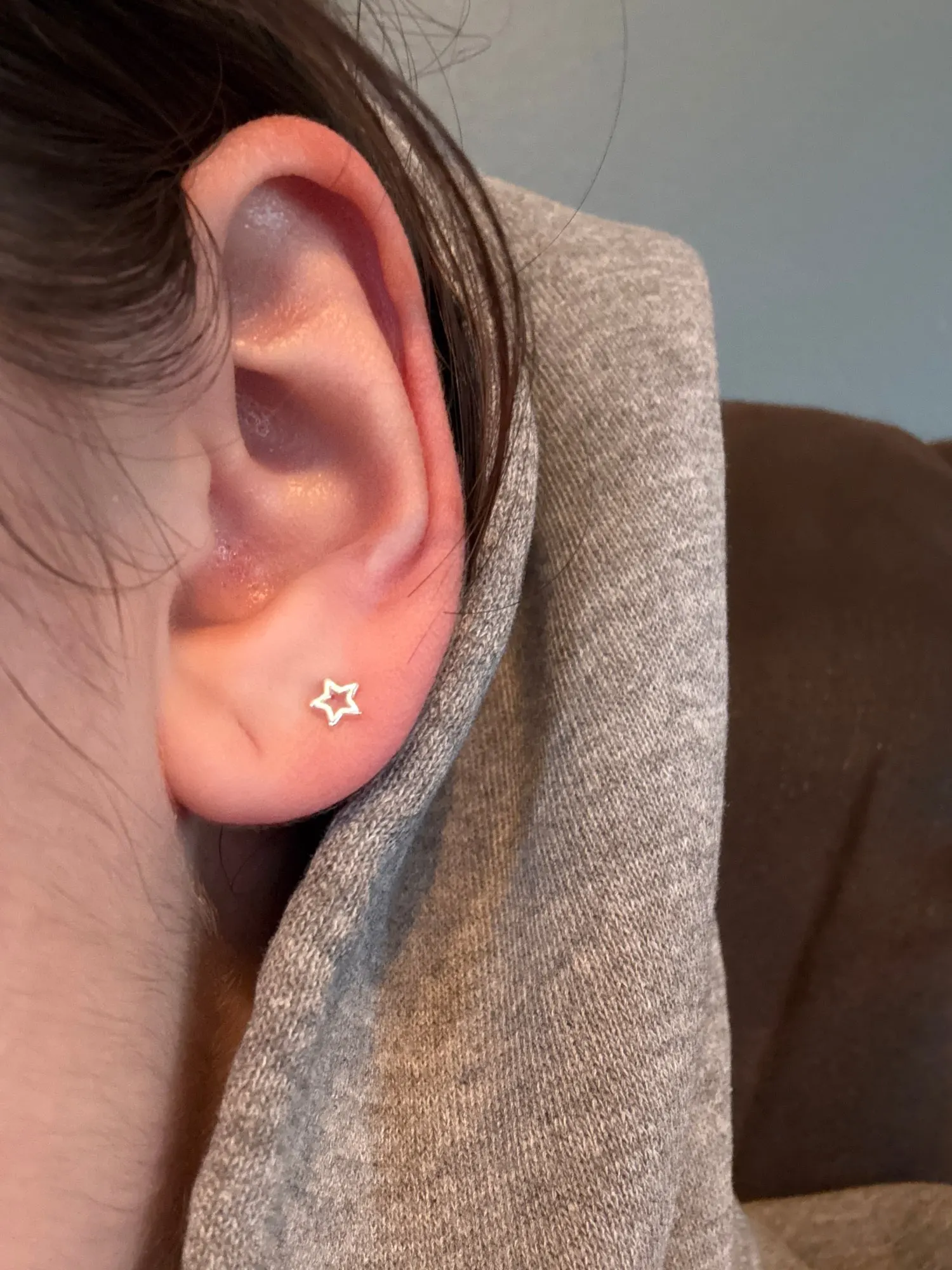 Korean Mini Small Heart Stars Stud Earrings For Women Student Teen Simple Tiny Minimalist Silver Color Ear Piercing Jewelry photo review