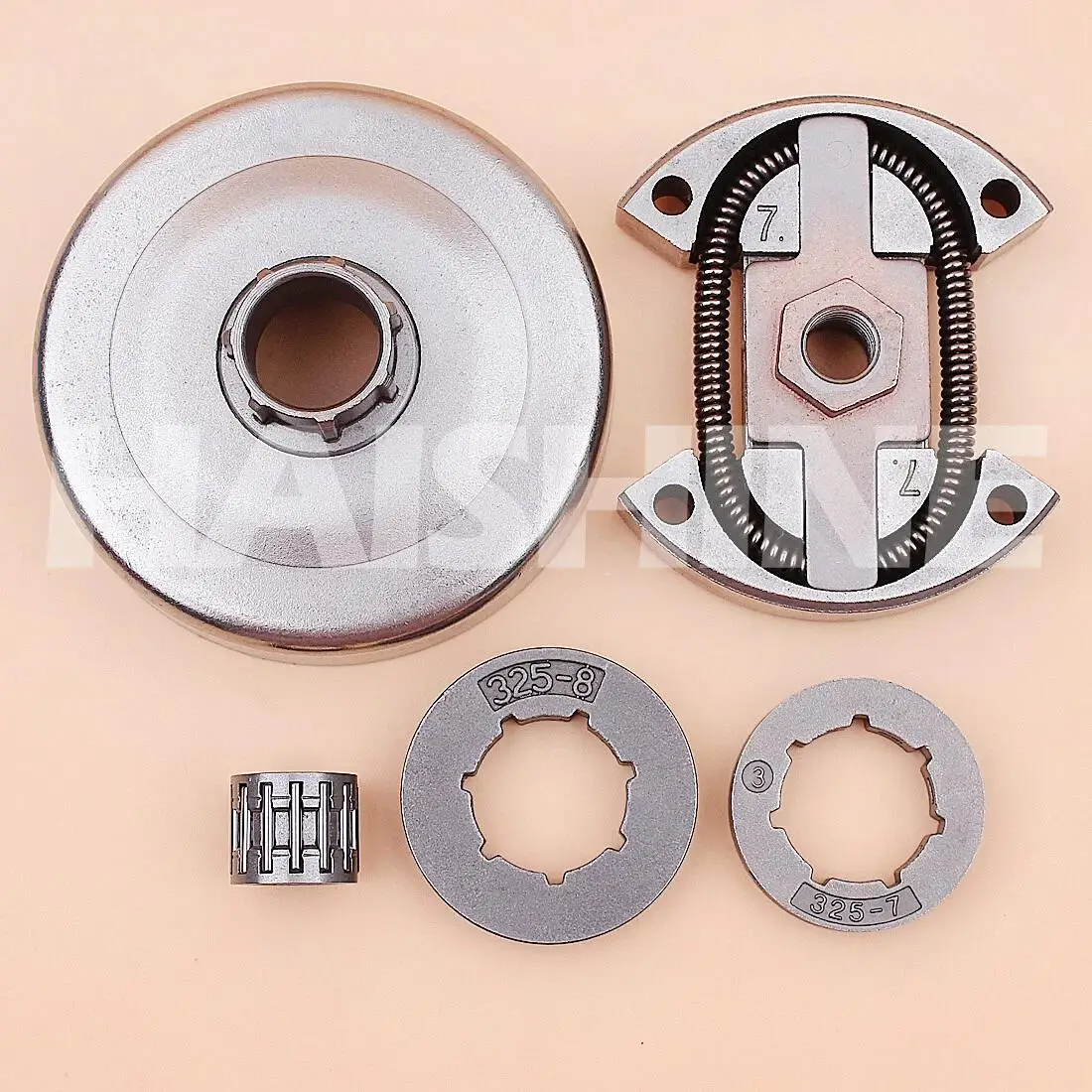 

.325"-7 Clutch Drum Sprocket Kit For Husqvarna 55 Rancher 50 51 154 254 Chainsaw 501 45 54-03