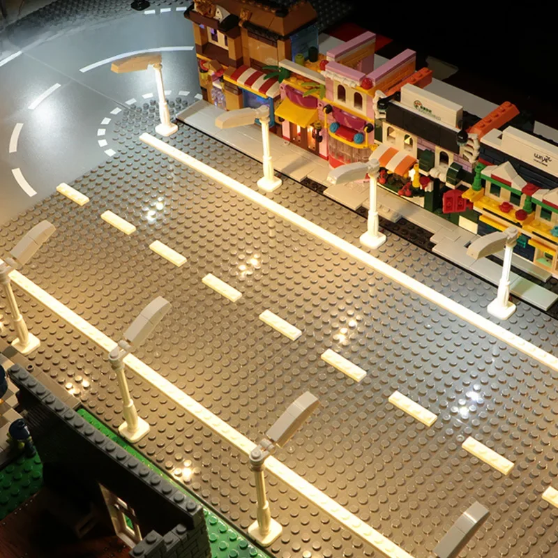 1PC 0.8mm broche bricolage 1x4 bloc de construction lampe réverbère électrique décorer 1X1 LED brique USB éclairage urbain