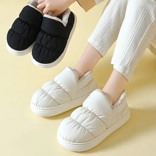 Kidmi Winter Women's Shoes, Casual House Shoes, 2024 Outdoor Warm Cotton Shoes, Women's Indoor Plush Padded Slippers