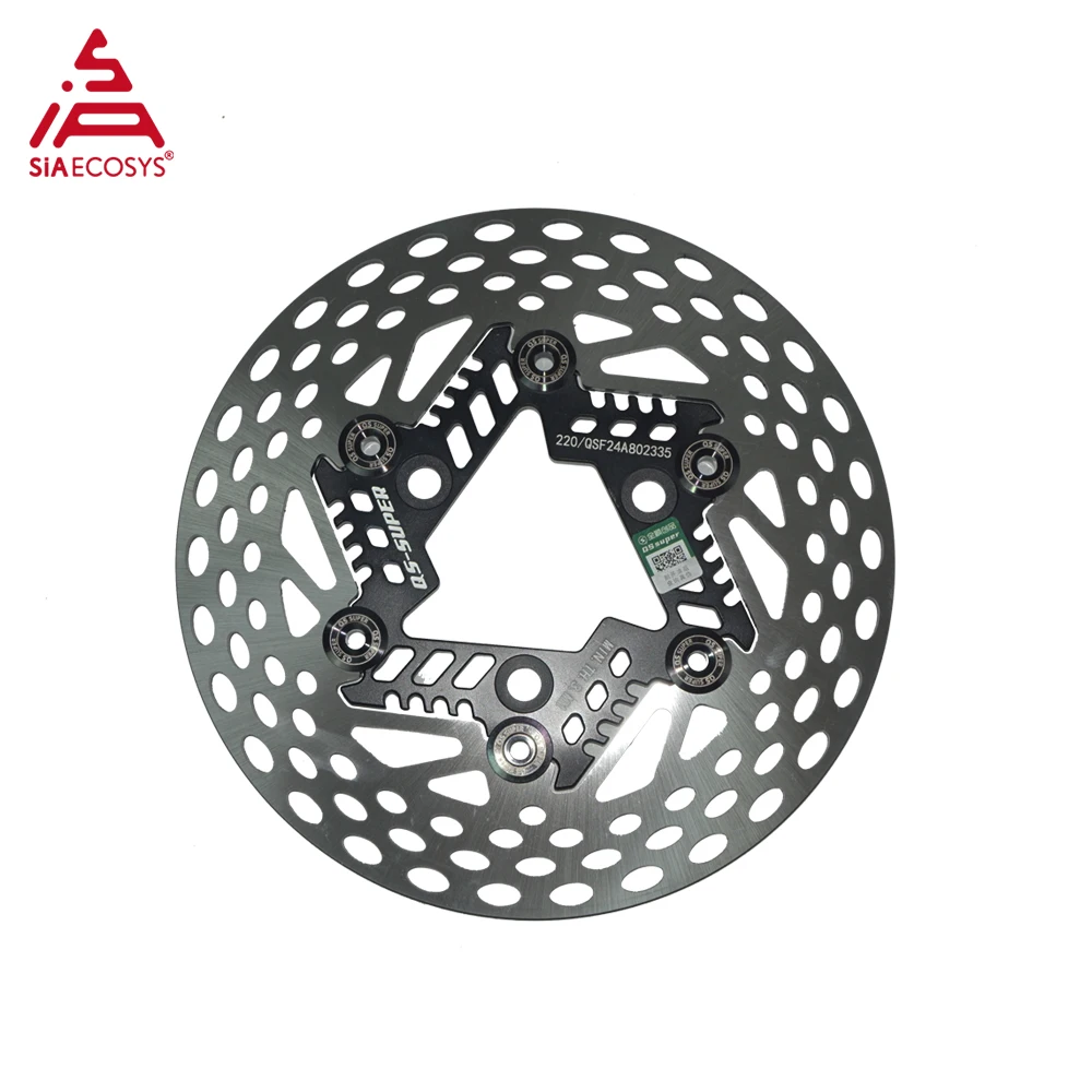 SiAECOSYS 220mm 245mm Front Disc Brake Plate 3.5mm Thickness PCD 3x80mm CB 58mm Flat Rotor for E-Motorcycle E-Scooter Hub Motor