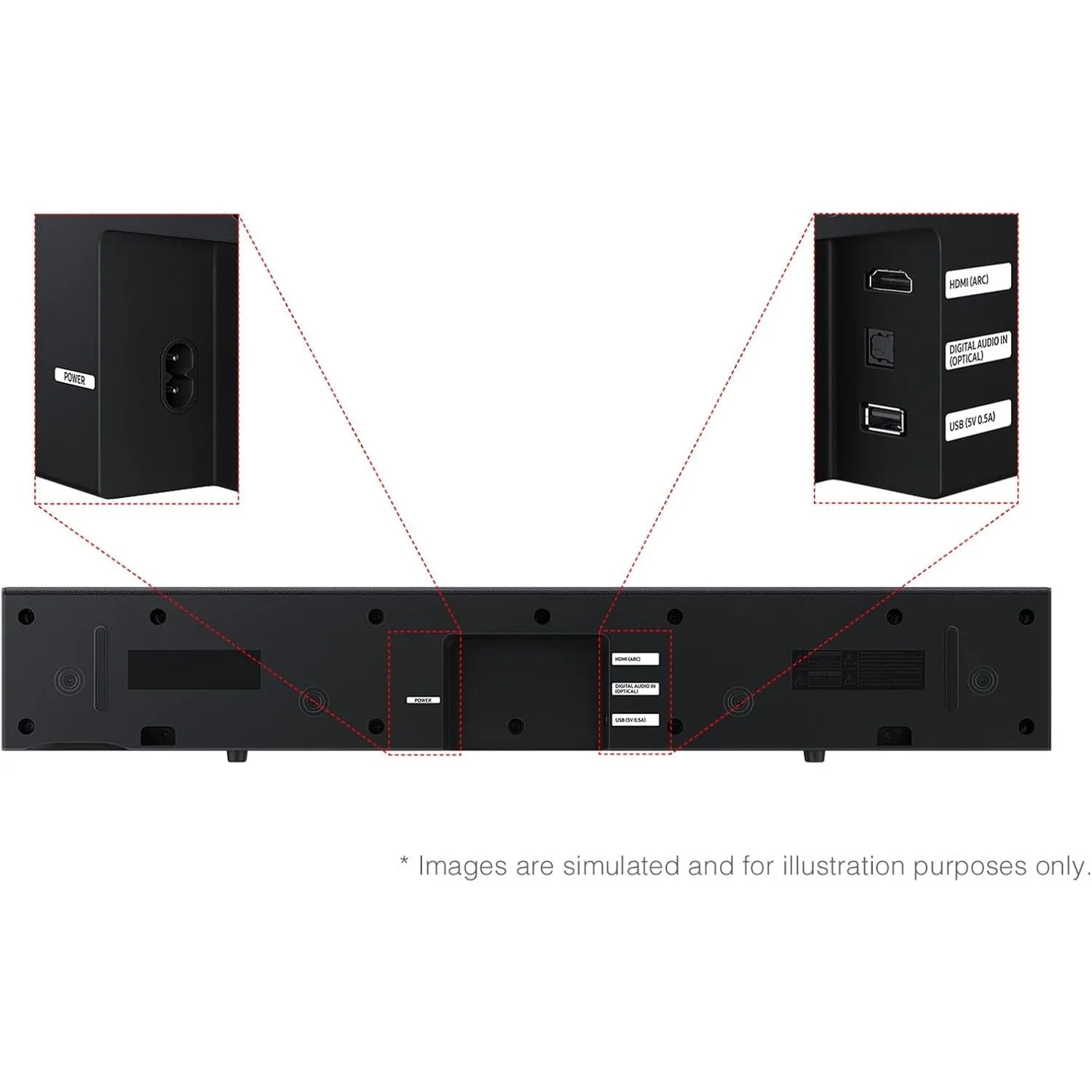 Samsung Soundbar 2.0CH B-Series مع مضخم صوت - أسود #5