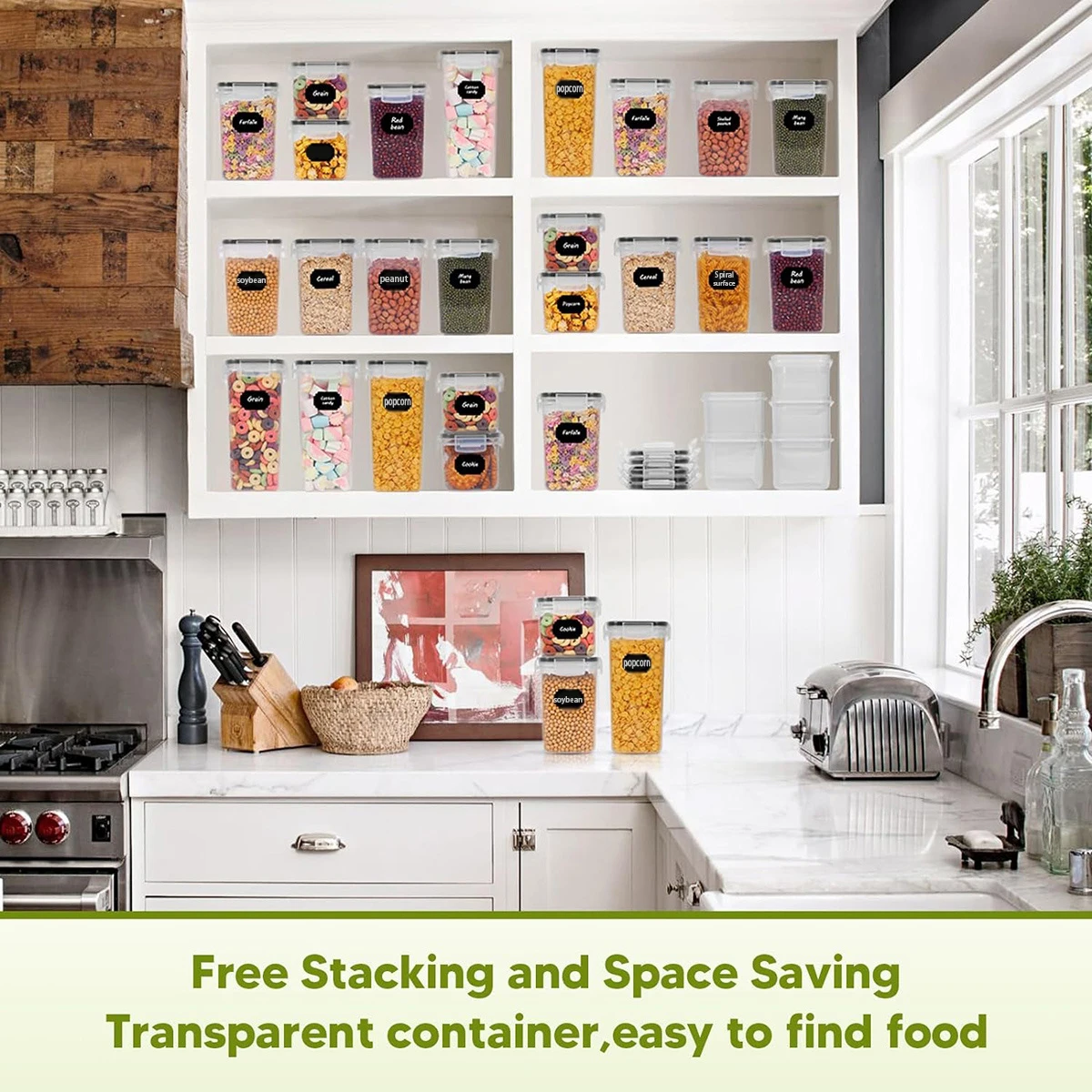 Food storage containers with l - Food Storage Jar Labels 评论和价格