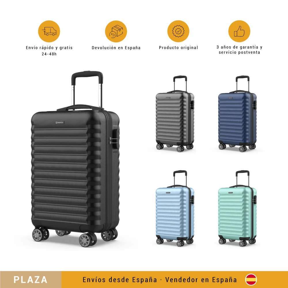 NUMADA - Maletas de Viaje Cabina 55x36x19cm (30L) Upfly XS con Cierre de Combinación, 4 Ruedas Dobles 360º, Resistentes, Ligeras y con Interior