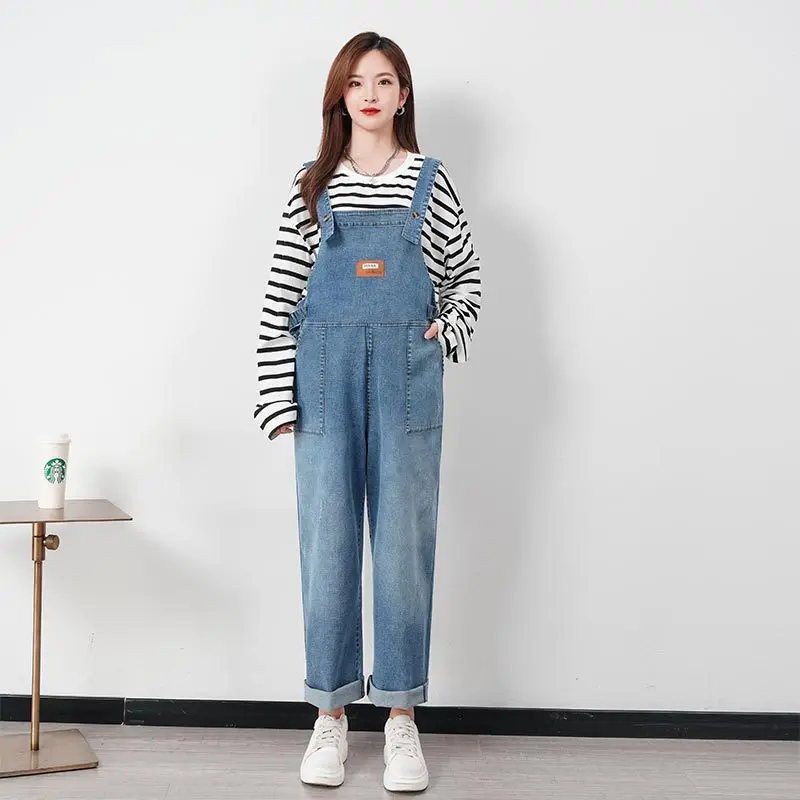 Maternity Clothes Jeans Bib Pant Suspender Trouser Loose Casual Female Women Demin One-Piece Romper Overalls Jumpsuit Plus Size