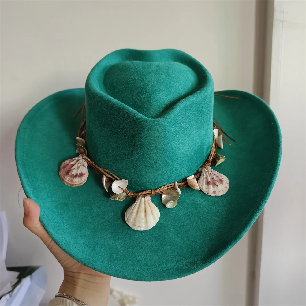 New love heart top Suede hat Cowboy Hat wide brim Cowgirl hat beach hat girl party hat stage hat wholesale Cattleman knight hat view 4