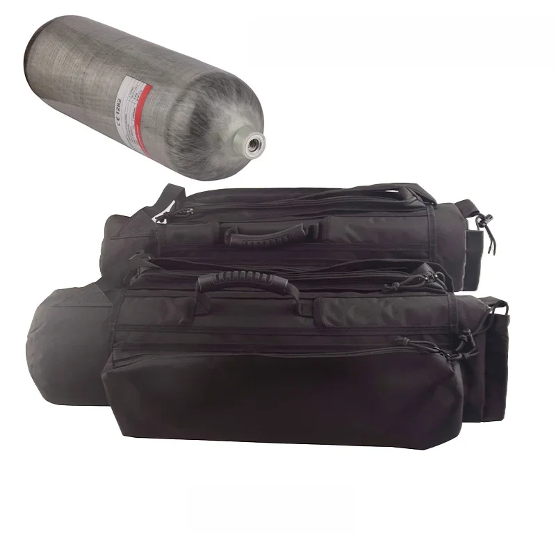 HPA 6.8L 9L Koolstofvezel Cilindertas PCP Zwart Luchttank Zachte Beschermende Paintball CO2 Max Accessoires Voor Duikuitrusting - afbeelding 2