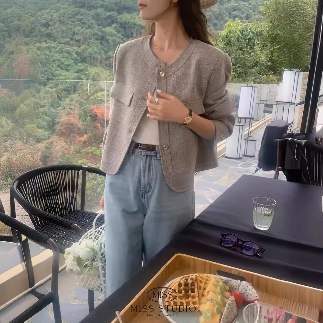 H138 Took Short Jacket no Kara Jacket Guest Look Took Jacket Spring (3col)