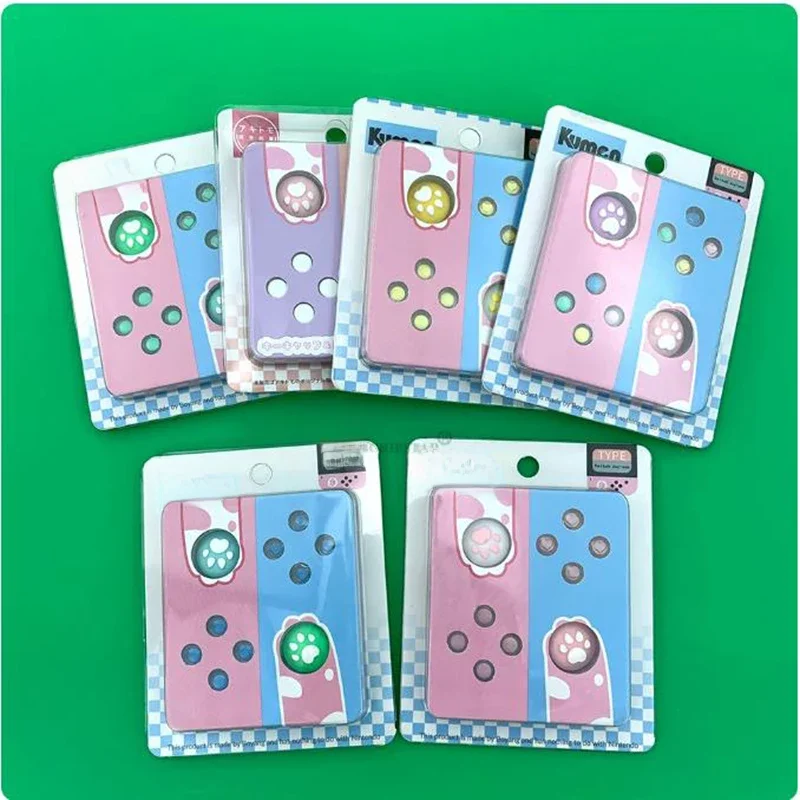 ABXY kryształowy Joystick uchwyt na kciuki czapka do przełącznika Oled Joycons guzikiem DIY pokrowiec na Nintendo przełącznik sterowanie — zdjęcie 2