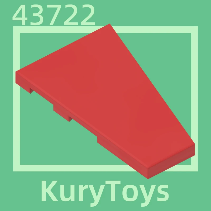 Kury Toys DIY MOC For 43722-Tile 10pcs Building block parts For Wedge, Tile 3 x 2 Right