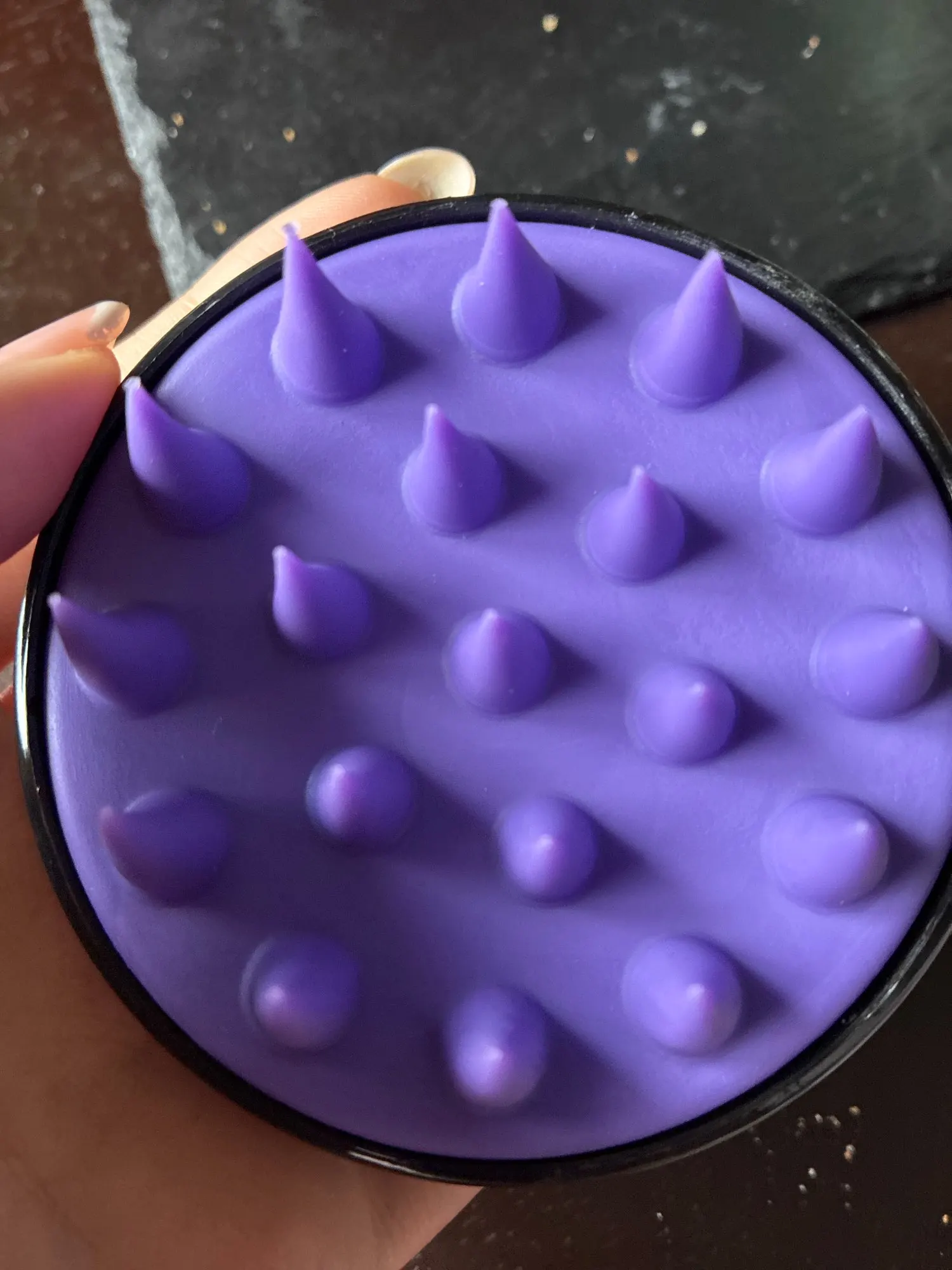 Silicone Shampoo Brush Scalp Antipruritic Massage Hair Washing Combs Body Cleansing Exfoliator Bathing Brushes Hairdressing Tool photo review