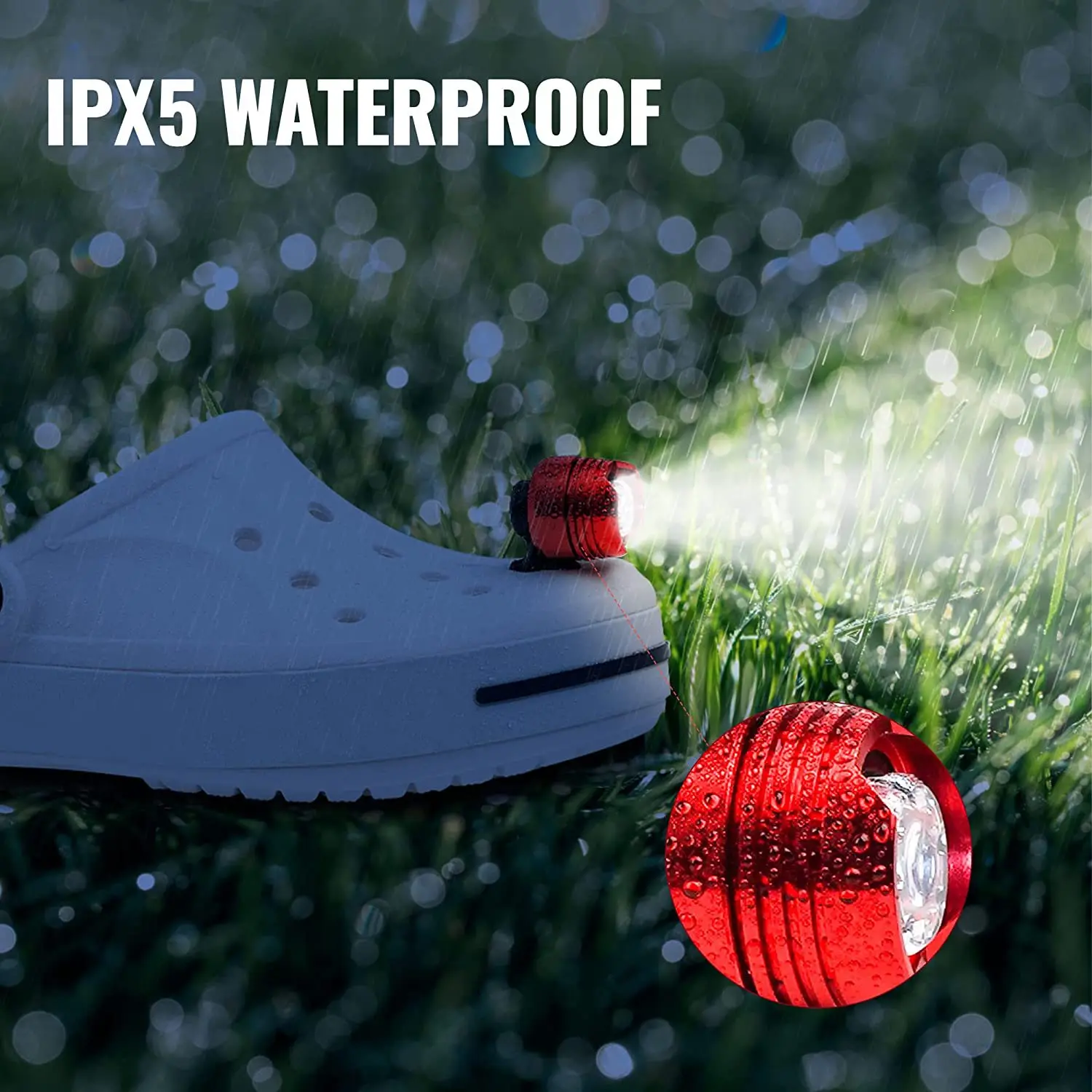 Koplampen Voor Crocs Led Licht Voor Crocs IPX5 Waterdichte Schoenen Lichten Outdoor Camping Wandelen Accessoires Draagbare Led Light Glow