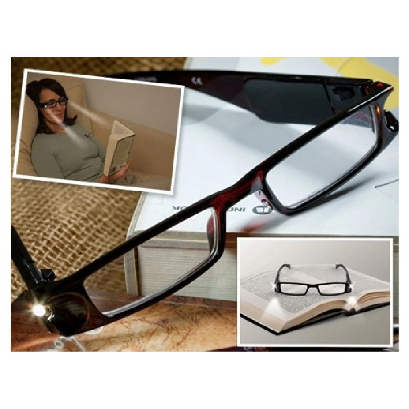 LED Lighted Book Reading Glasses Without Prescription