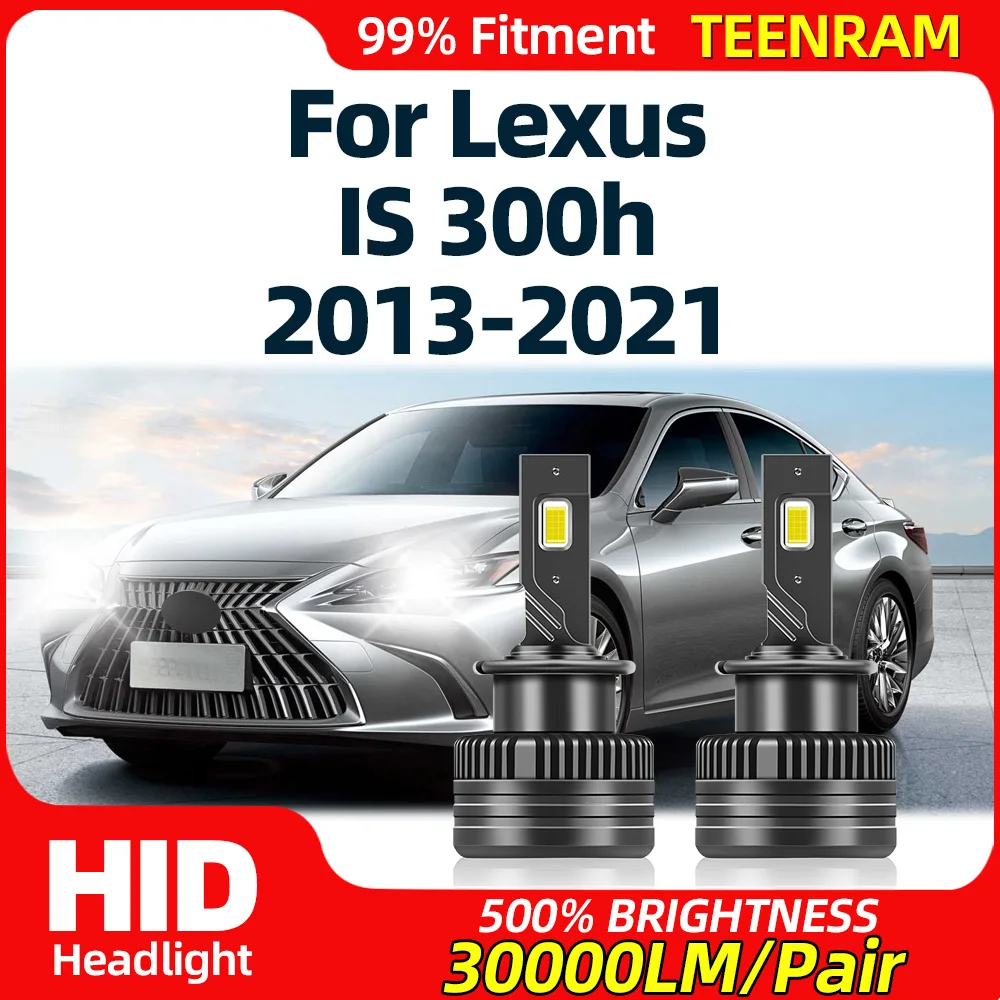 

30000LM LED Headlight 120W Canbus No Error Car Xenon HID Lamps 6000K Plug&Play For Lexus IS 300h 2013-2017 2018 2019 2020 2021