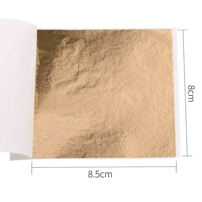 8x8.5cm Imitation Gold Leaf Sheets 1000pcs Gold Foil Paper for Art Craft Wall Furniture Statue Decoration Gold Leaf Foil Gilding