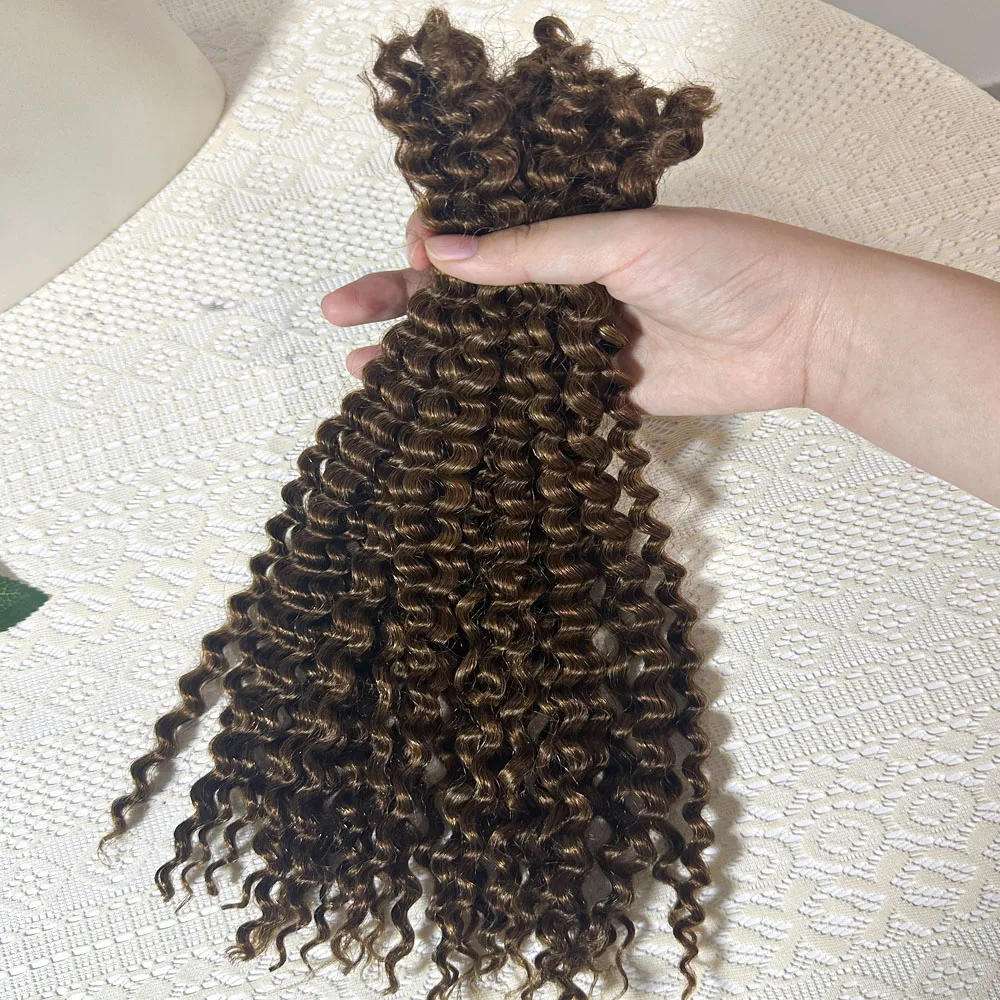 Medium Auburn Afro Kinky Curly Bulk 100% Human Hair 100g 4B Coily For Twists Locs/for Braiding Twists Dreadlocks 14-18 Inch Remy Human Hair Extensions For Women