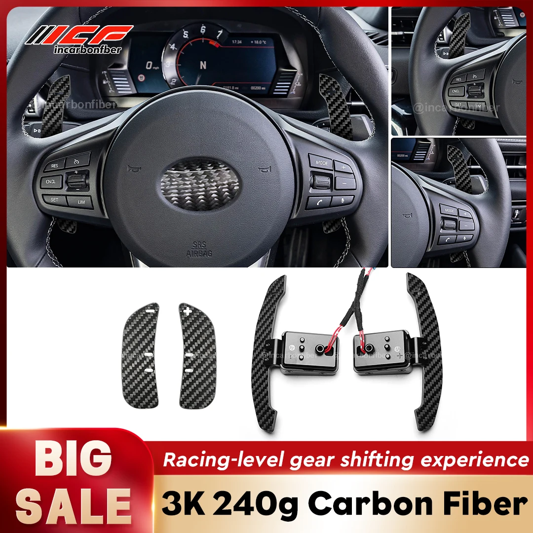 

ICF 100% Real Carbon Fiber Magnetic Paddle Shifters for Toyota Supra A90 MK5 Steering Wheel Shift Paddle