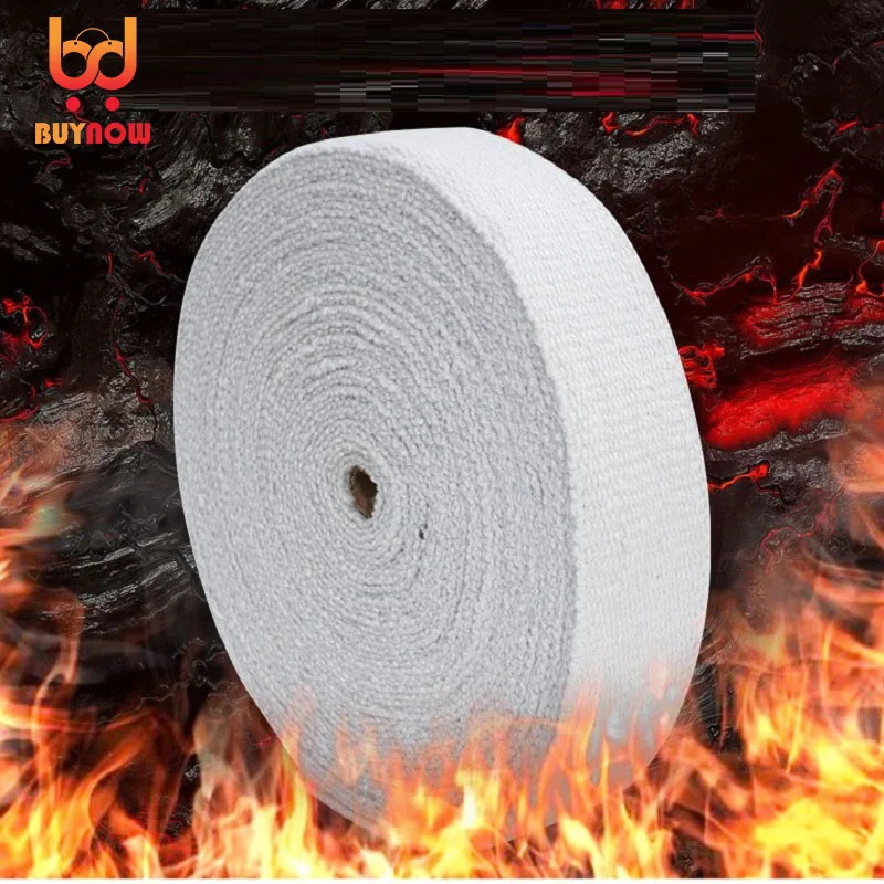 3cm 5cm 10cm Width Ceramic fiber belt Class A fireproof seal belt heat insulation steel wire reinforced flame retardant belt