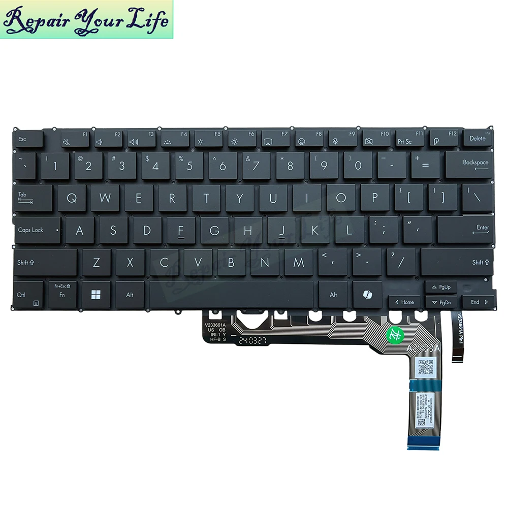 US English Keyboard Backlight For ASUS ProArt PX13 HN7306 HN7306W
