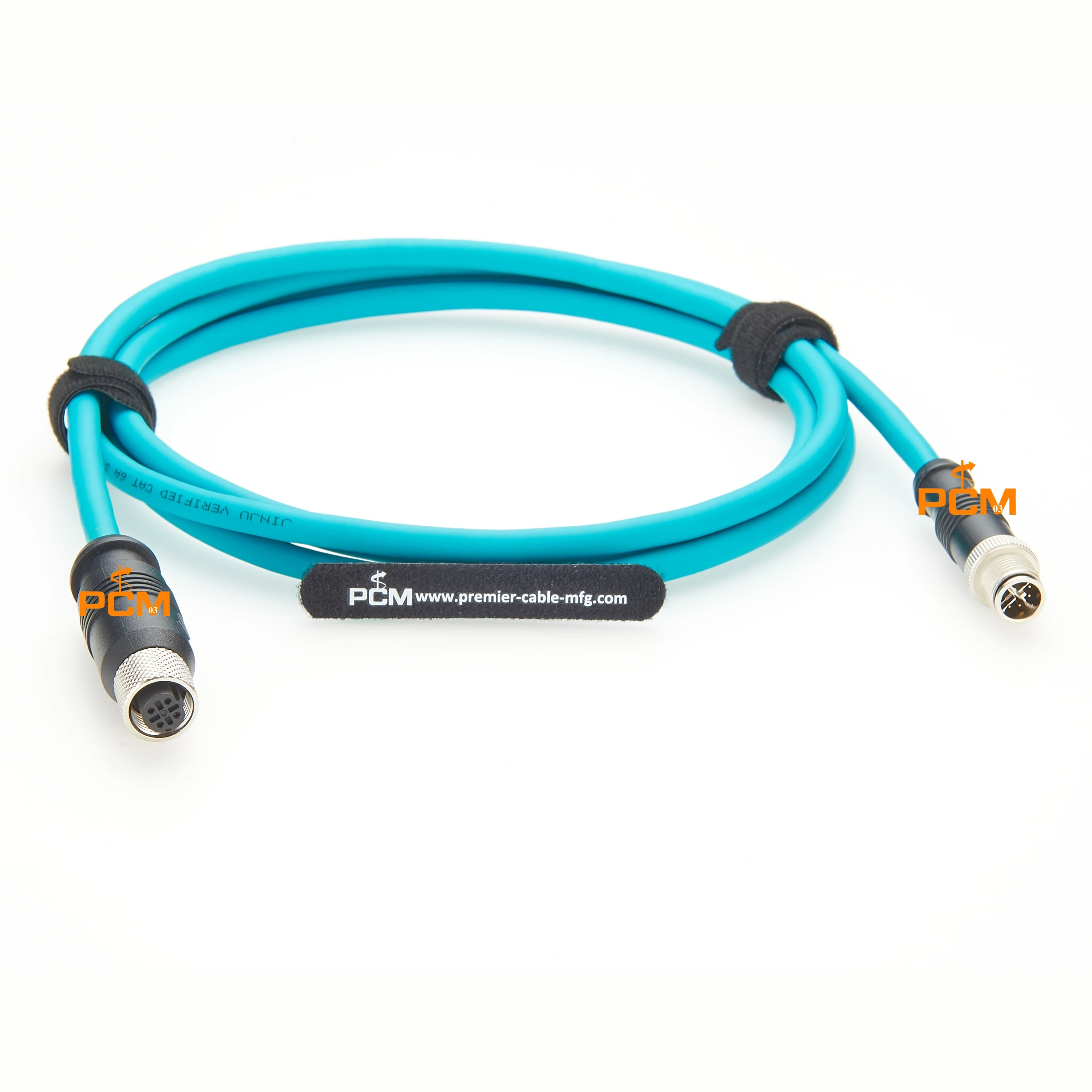 M12 X-Code Stecker auf D-Code Buchse Ethernet-Kabel Industrielles Cat6a zu Cat5e Adapterkabel für PLC-Schalter Kamera IFM E80412 – Detail 3