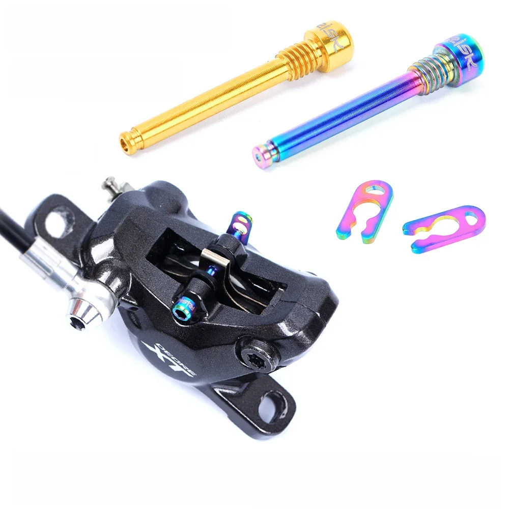 AliExpress RISK 2PCS M4x26.5 Bicycle Titanium Retainer Pin With Circlip Road Bike Bolt Threaded Hydraulic Disc Brake Pad Lining Cycling