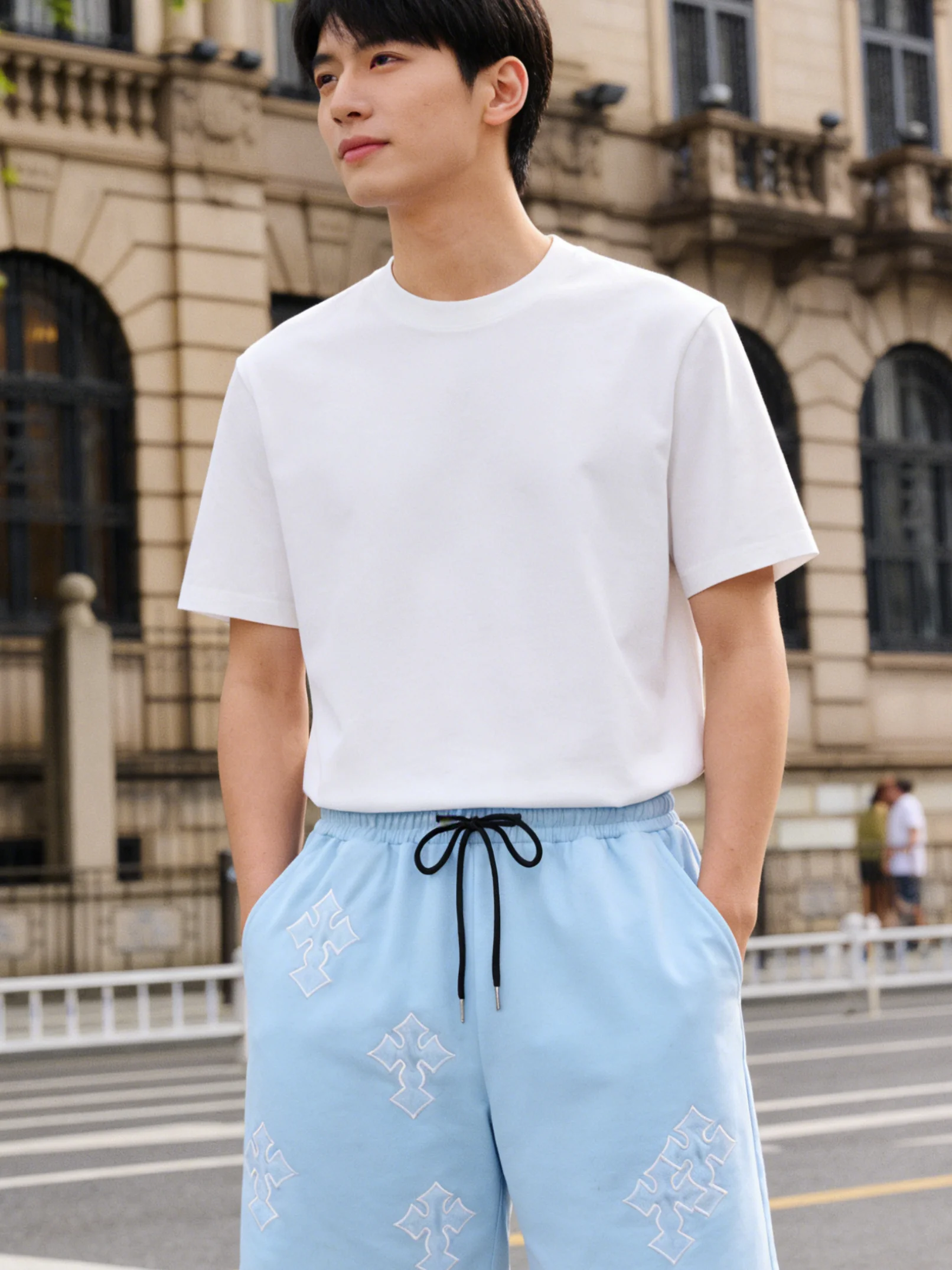 

Высококачественные унисекс-шорты с вышивкой в стиле High Street, быстросохнущие, в винтажном городском стиле для лета