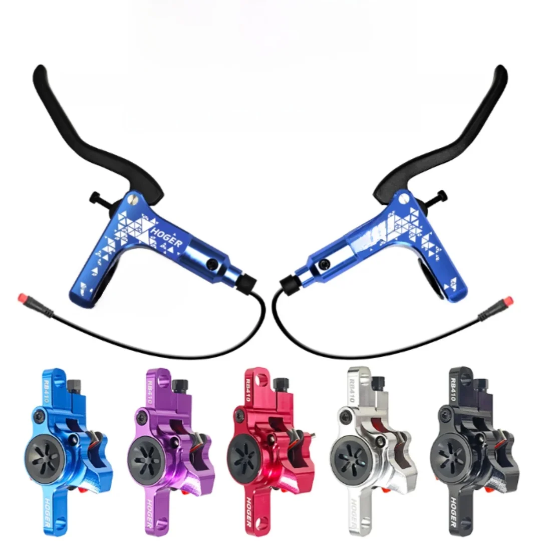 AliExpress HOGER E-Bike MTB Hydraulic Disc Brake Set Electric E Scooter Power Control Shifter Bicycle Brakes 160mm rotors Aluminum Alloy