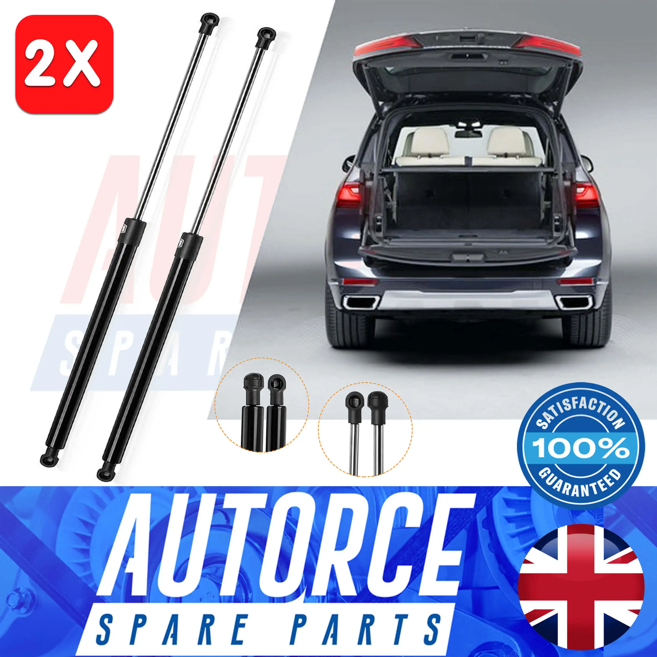 Autorce 2X Rear Tailgate Boot Gas Struts Intended For Peugeot 407 SW / Box Body / Estate 2004-2011 615N 375MM 8731J6, 9647487680